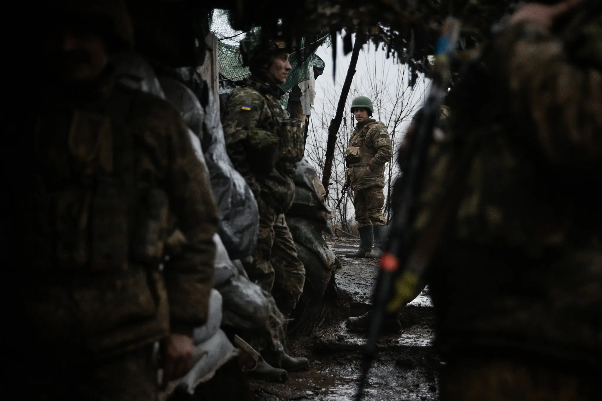 Українські військові в передовій траншеї в Донецькій області минулого місяця